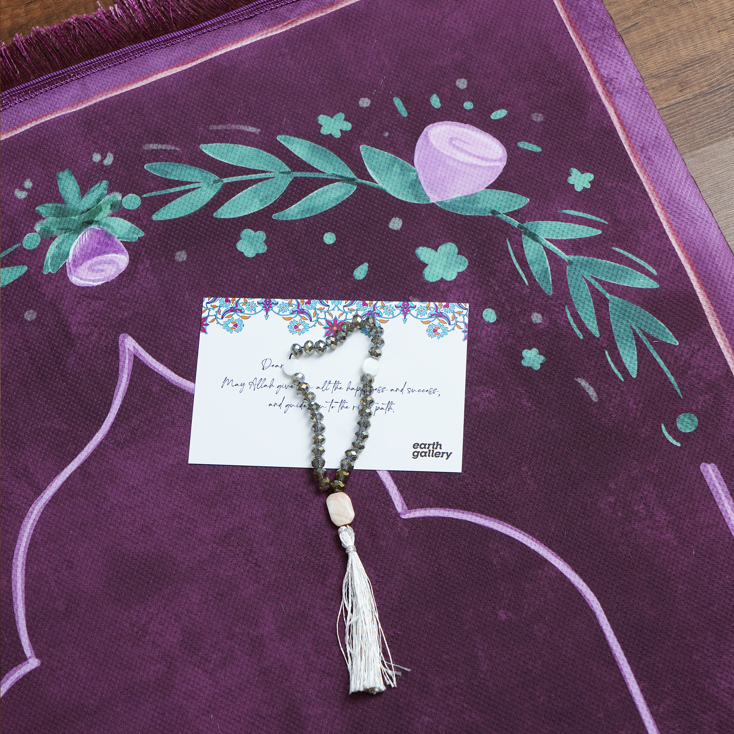 Purple Rihana Padded Prayer Rug