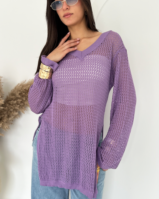 Purple Summer Knit top