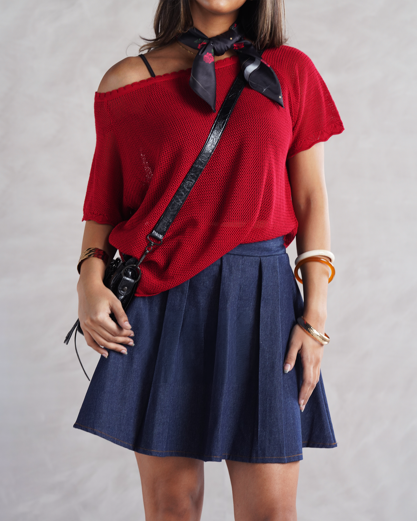 Red Knit T-shirt