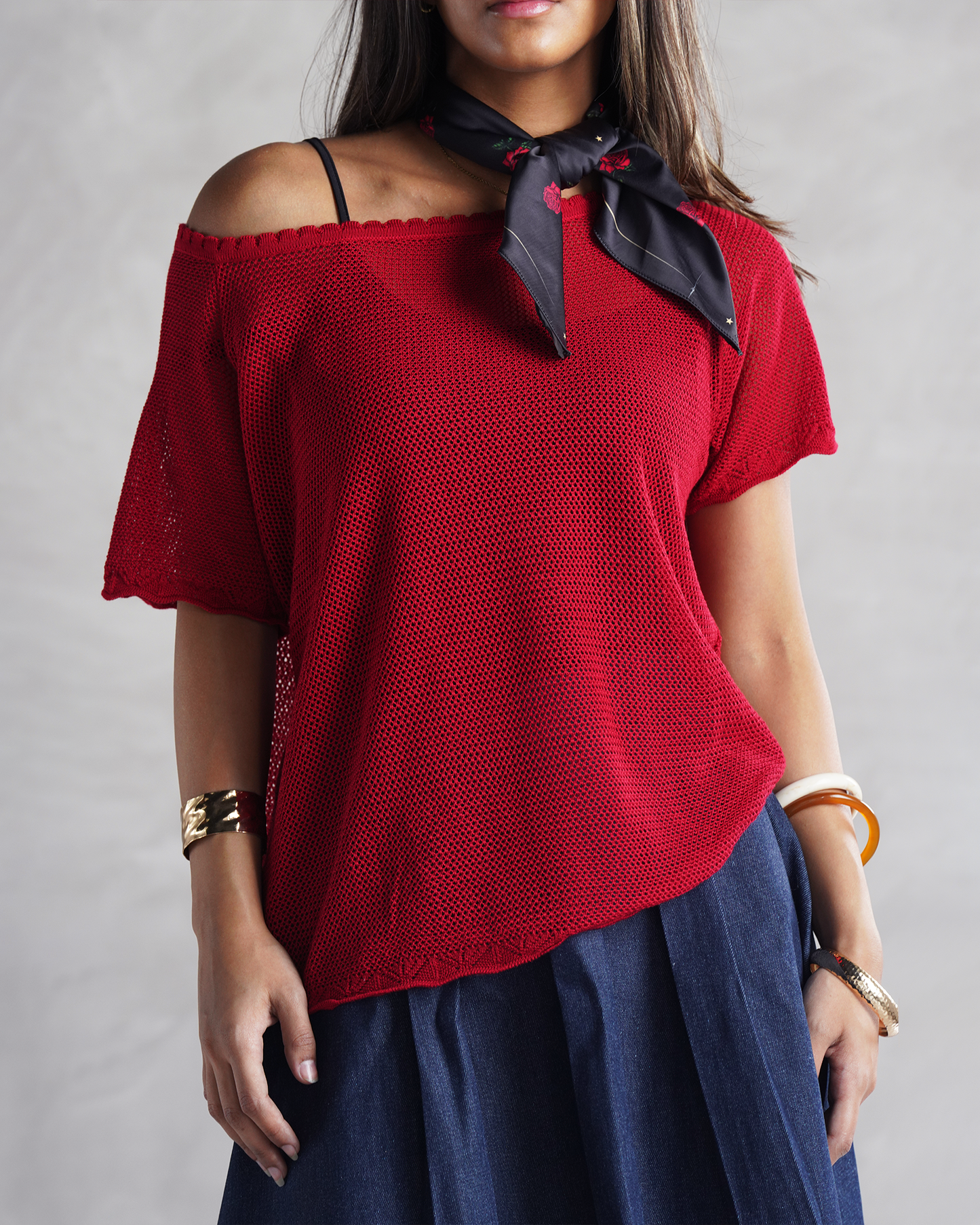 Red Knit T-shirt