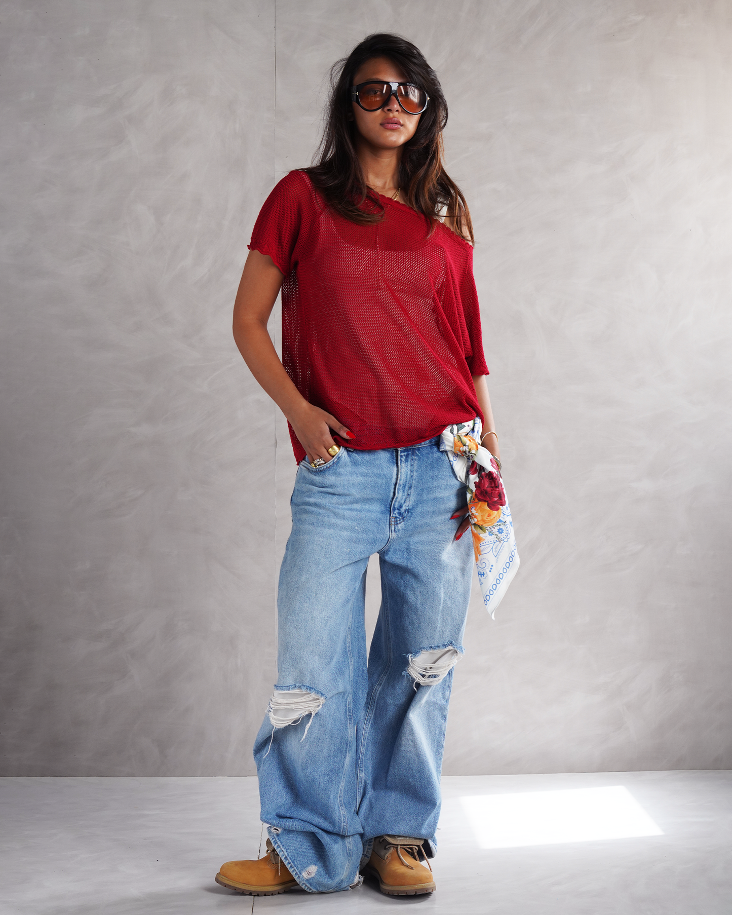 Red Knit T-shirt