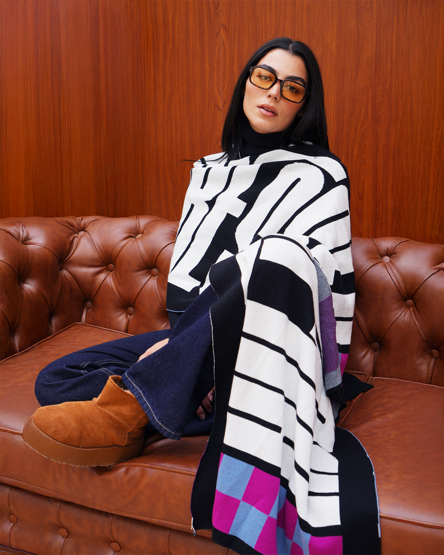 Highly Unimpressed Knit Scarf