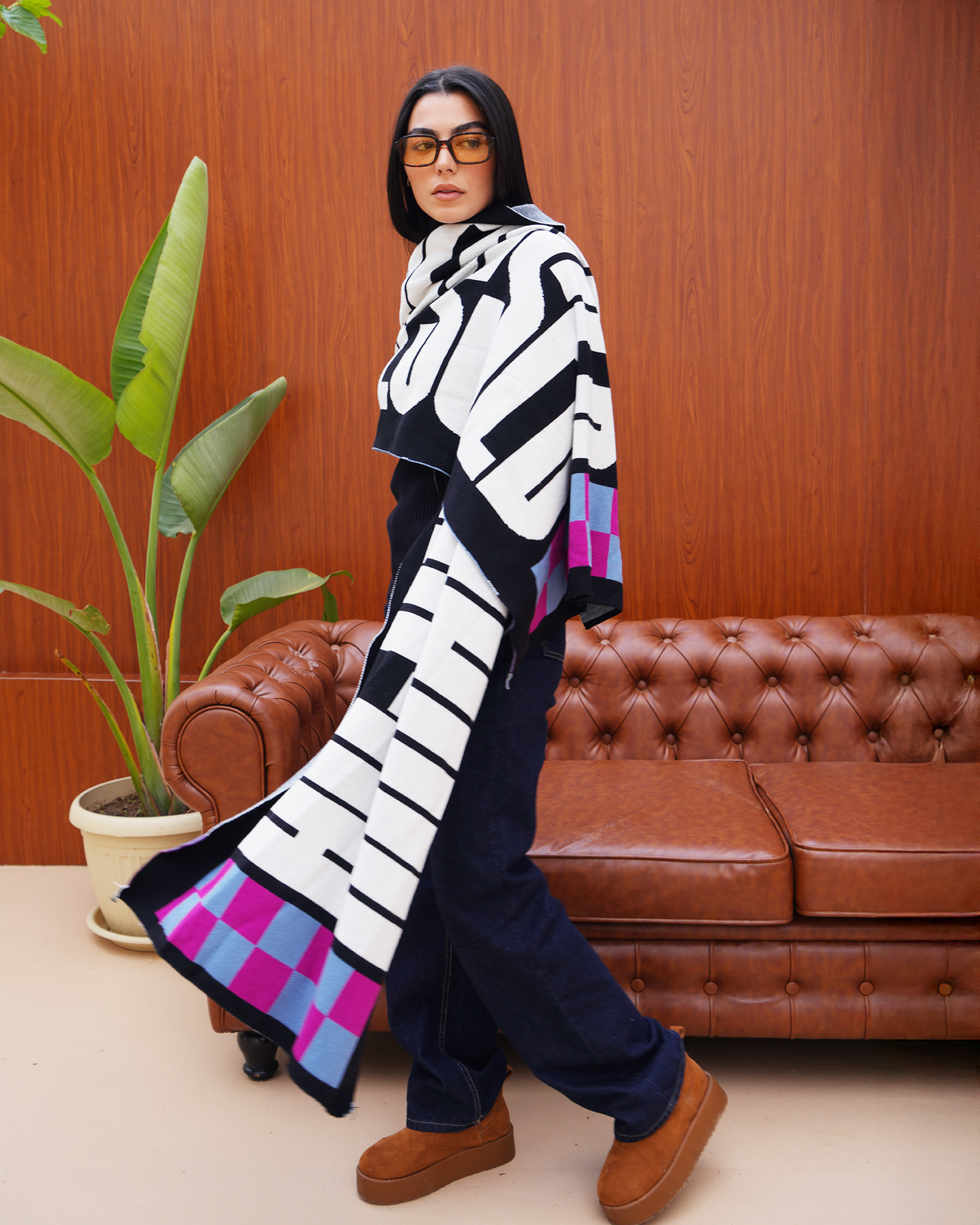 Highly Unimpressed Knit Scarf