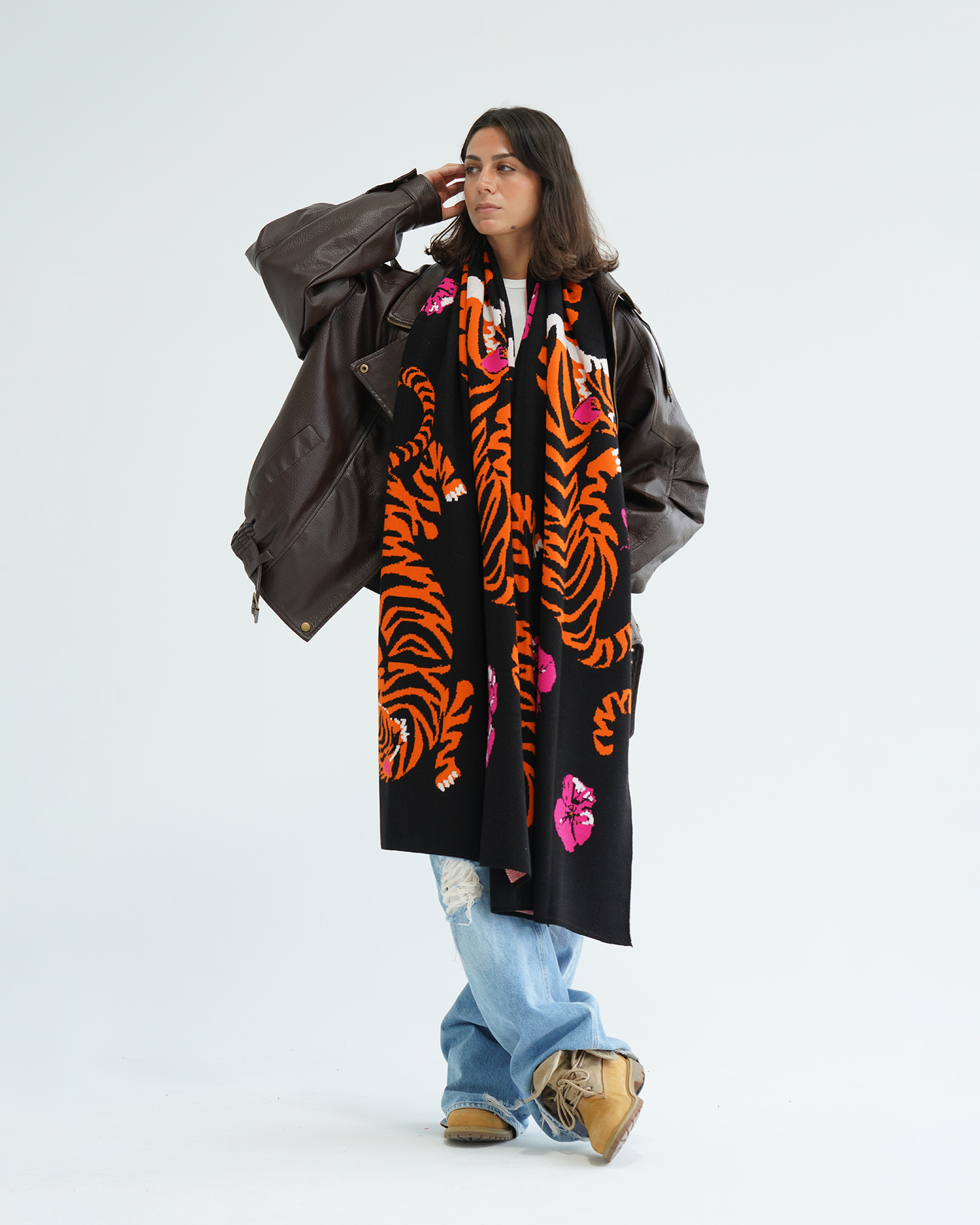Tiger Love Knit Scarf