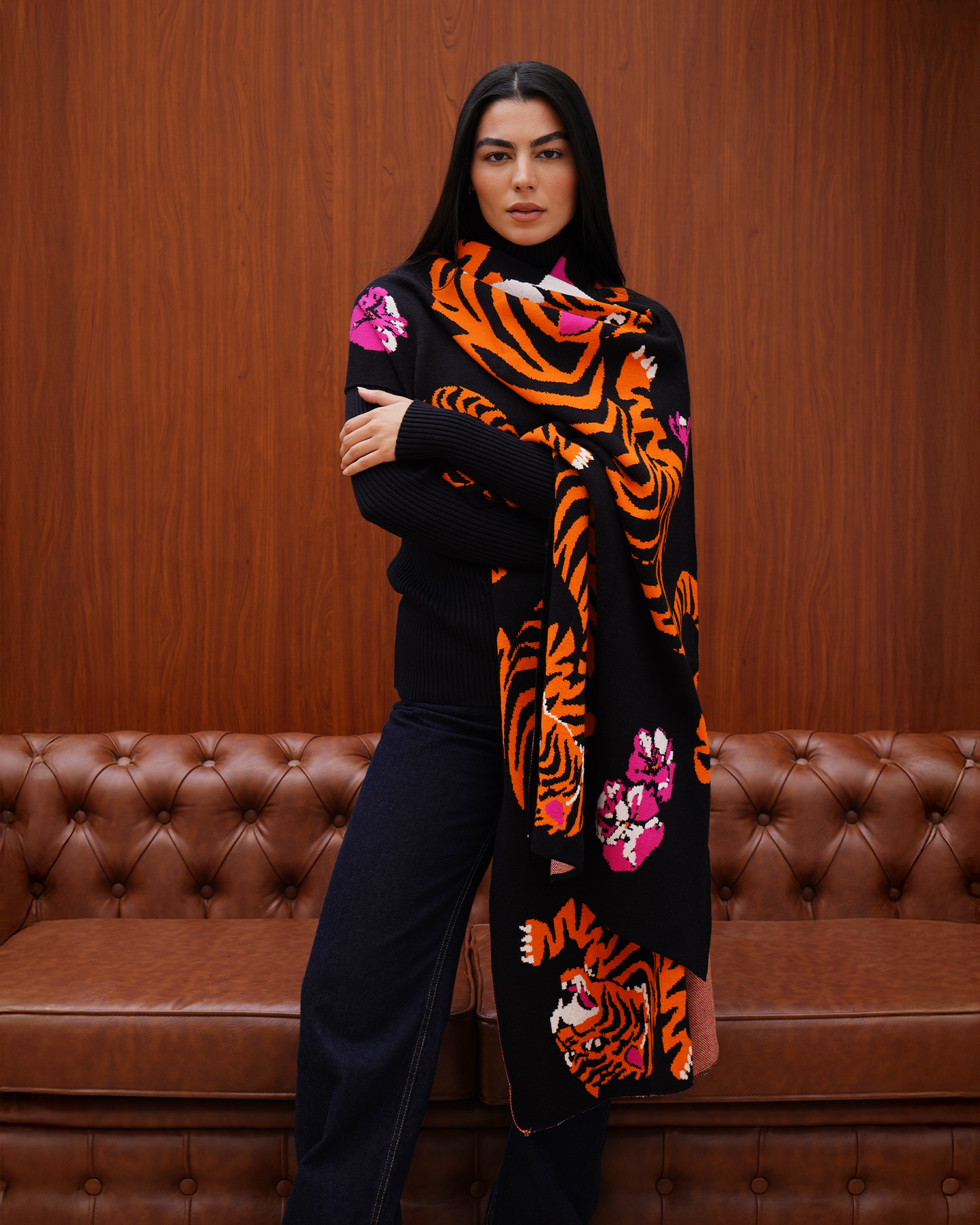 Tiger Love Knit Scarf