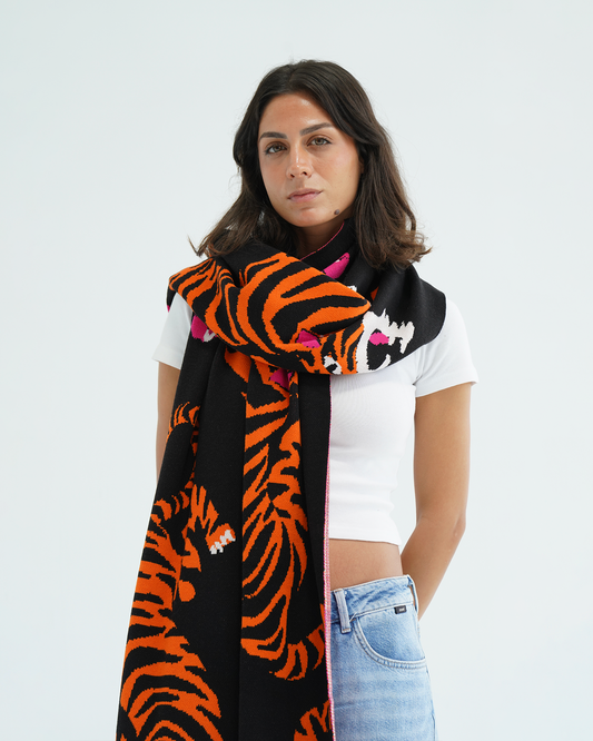 Tiger Love Knit Scarf