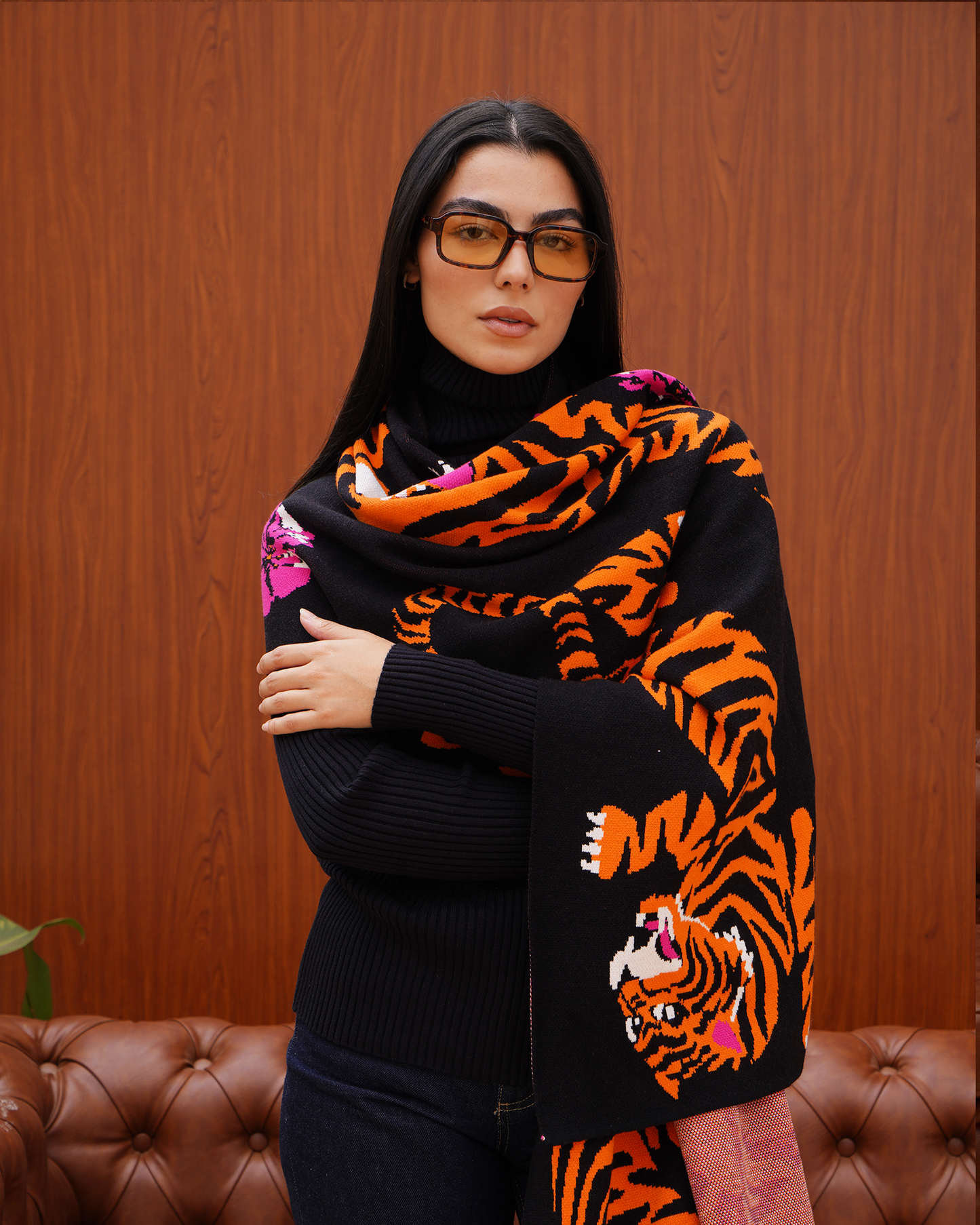 Tiger Love Knit Scarf