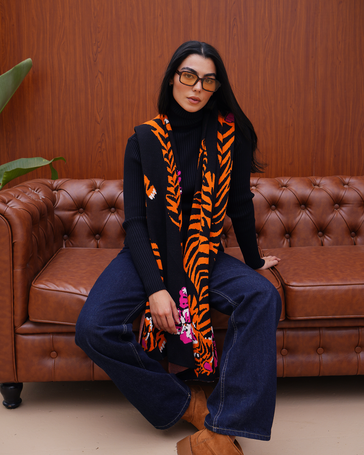 Tiger Love Knit Scarf