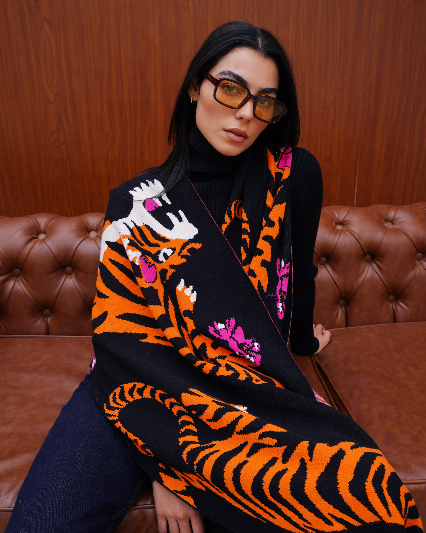 Tiger Love Knit Scarf
