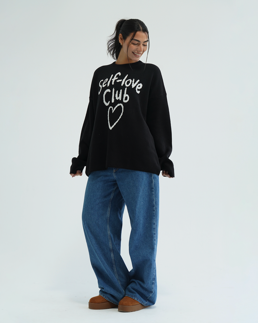 Black Self-Love Club Sweater