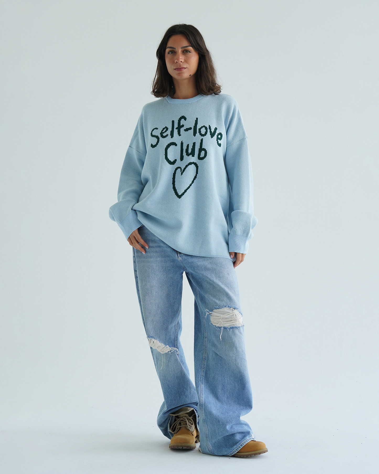 Blue Self-Love Club Sweater