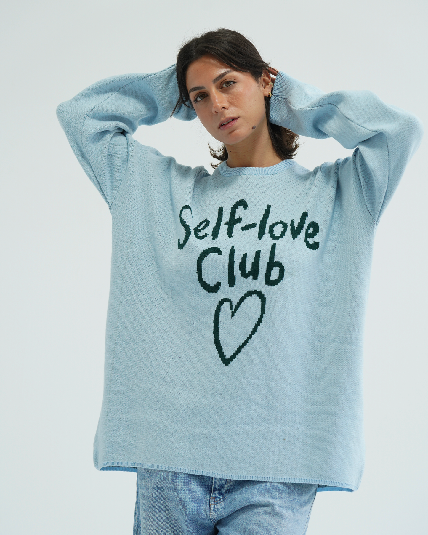 Blue Self-Love Club Sweater