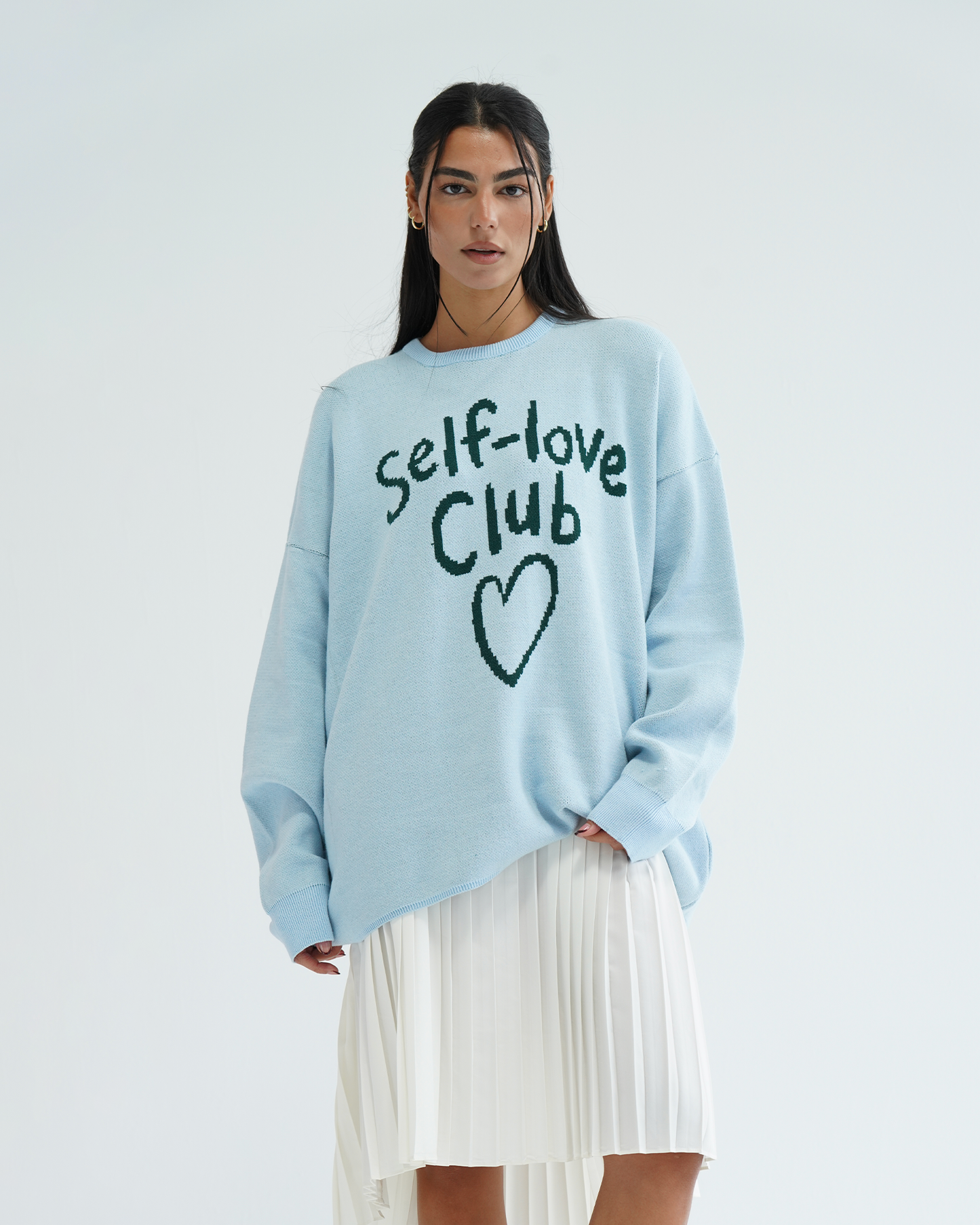 Blue Self-Love Club Sweater