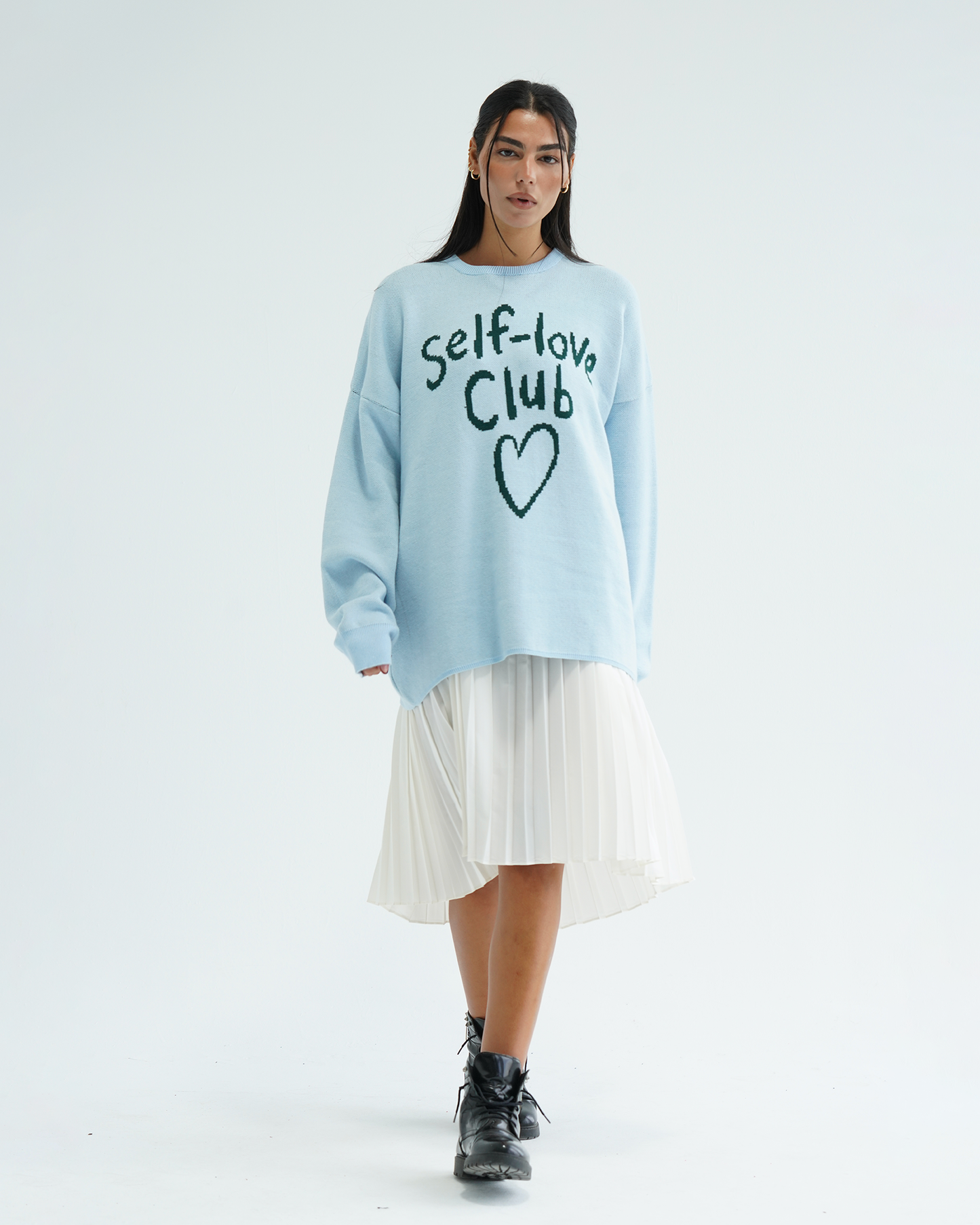 Blue Self-Love Club Sweater