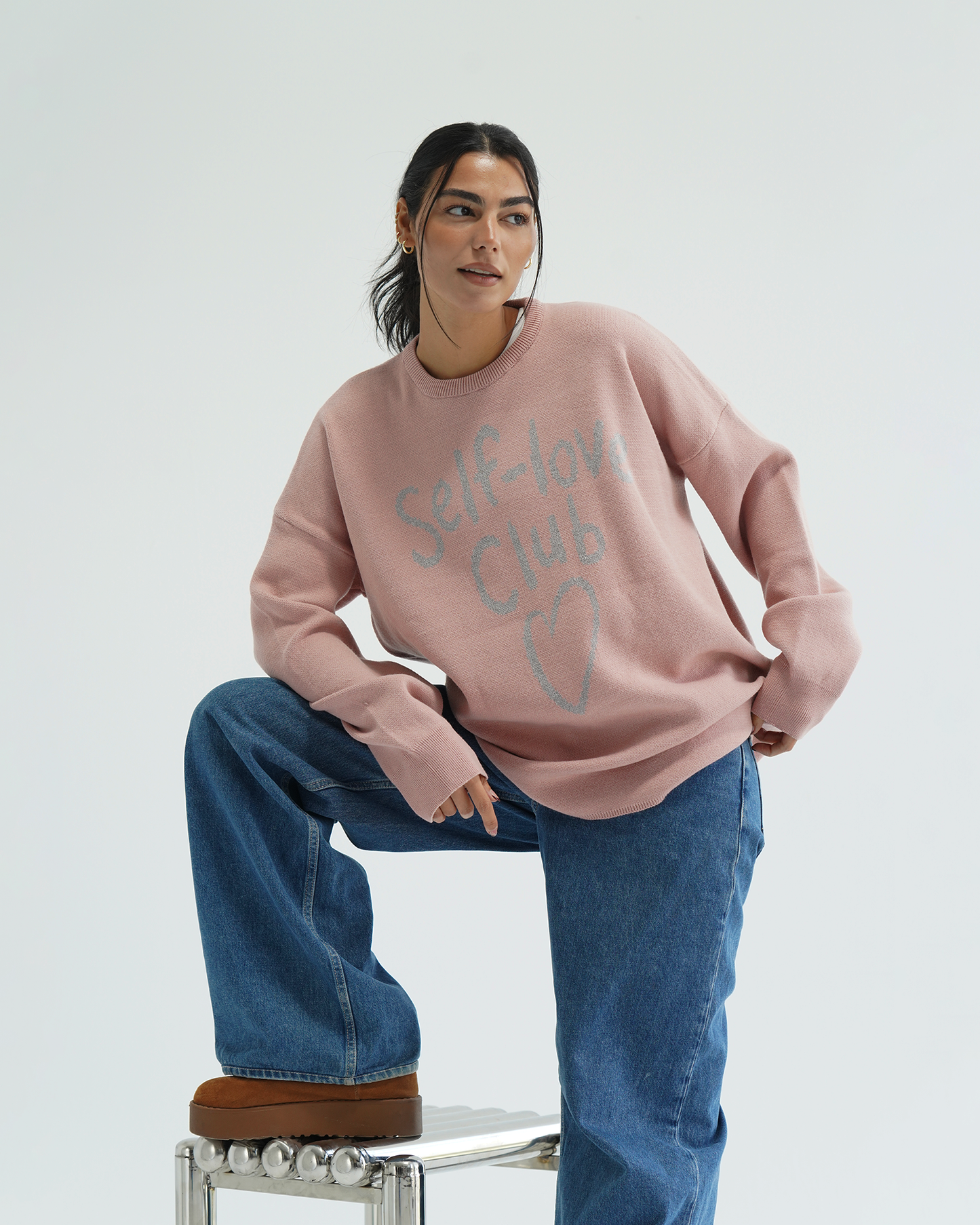 Pink Self-Love Club Sweater