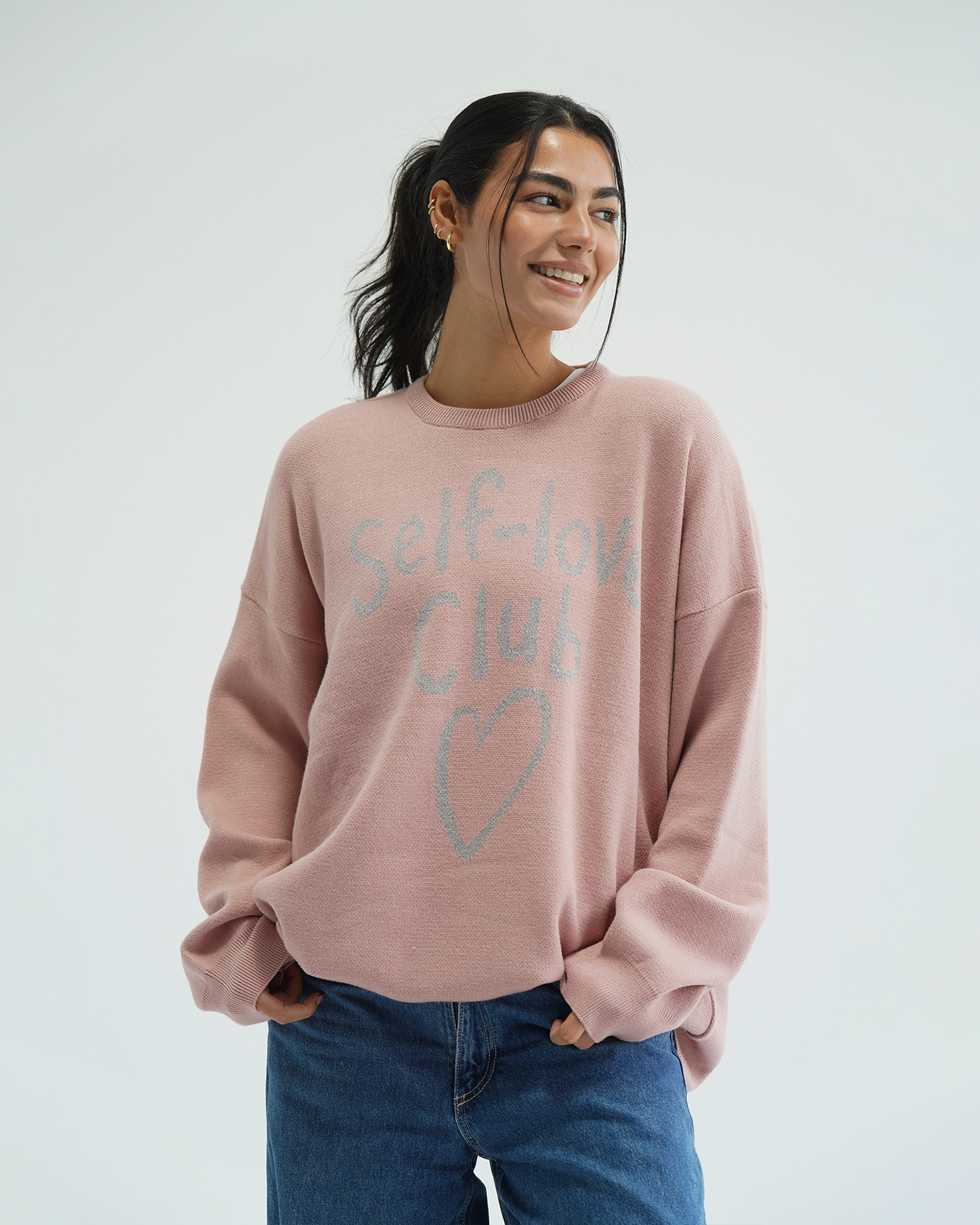 Pink Self-Love Club Sweater
