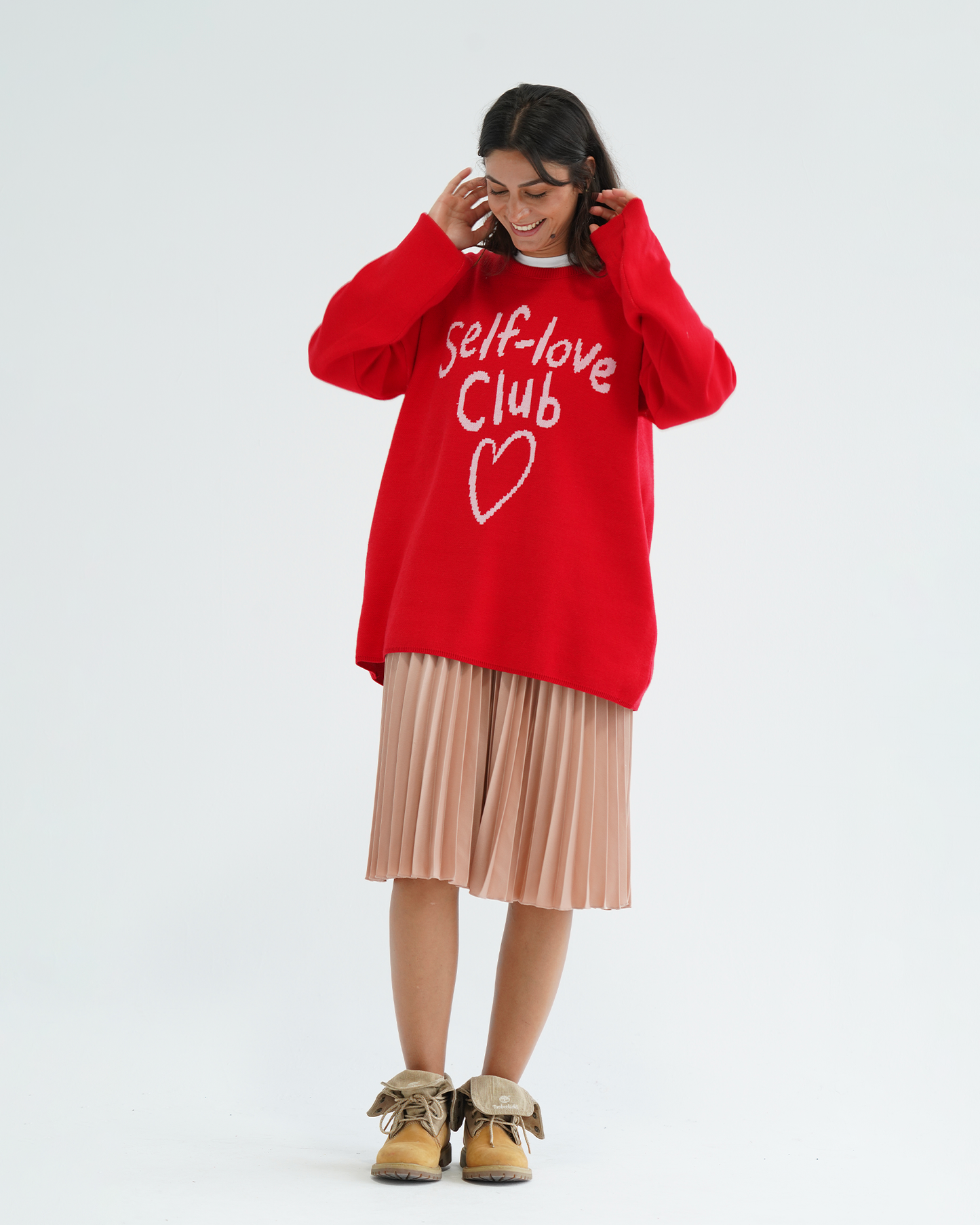 Red Self-Love Club Sweater