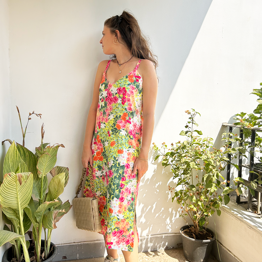 Summer Garden Midi Summer Dress