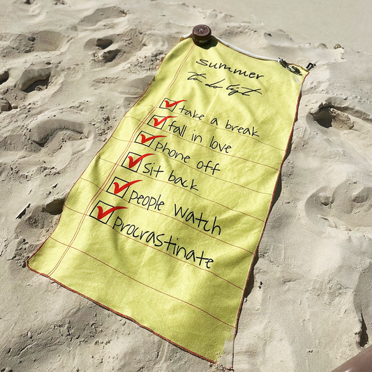 Summer To Do List Beach Towel