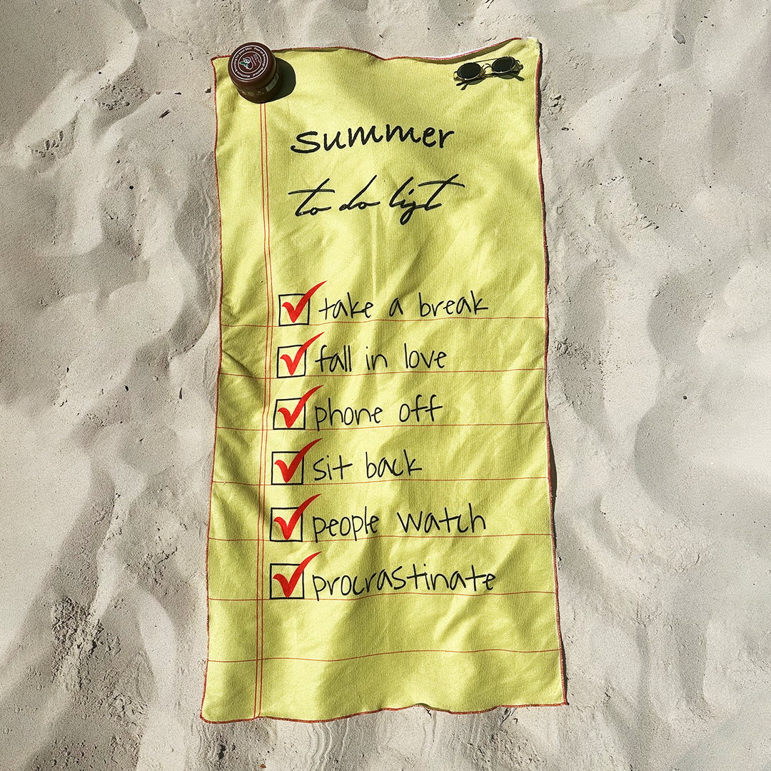 Summer To Do List Beach Towel