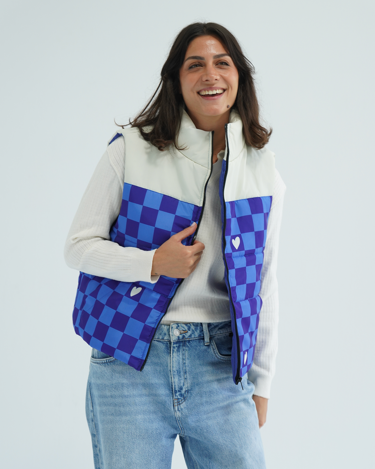 Blue Heart Puffer Vest
