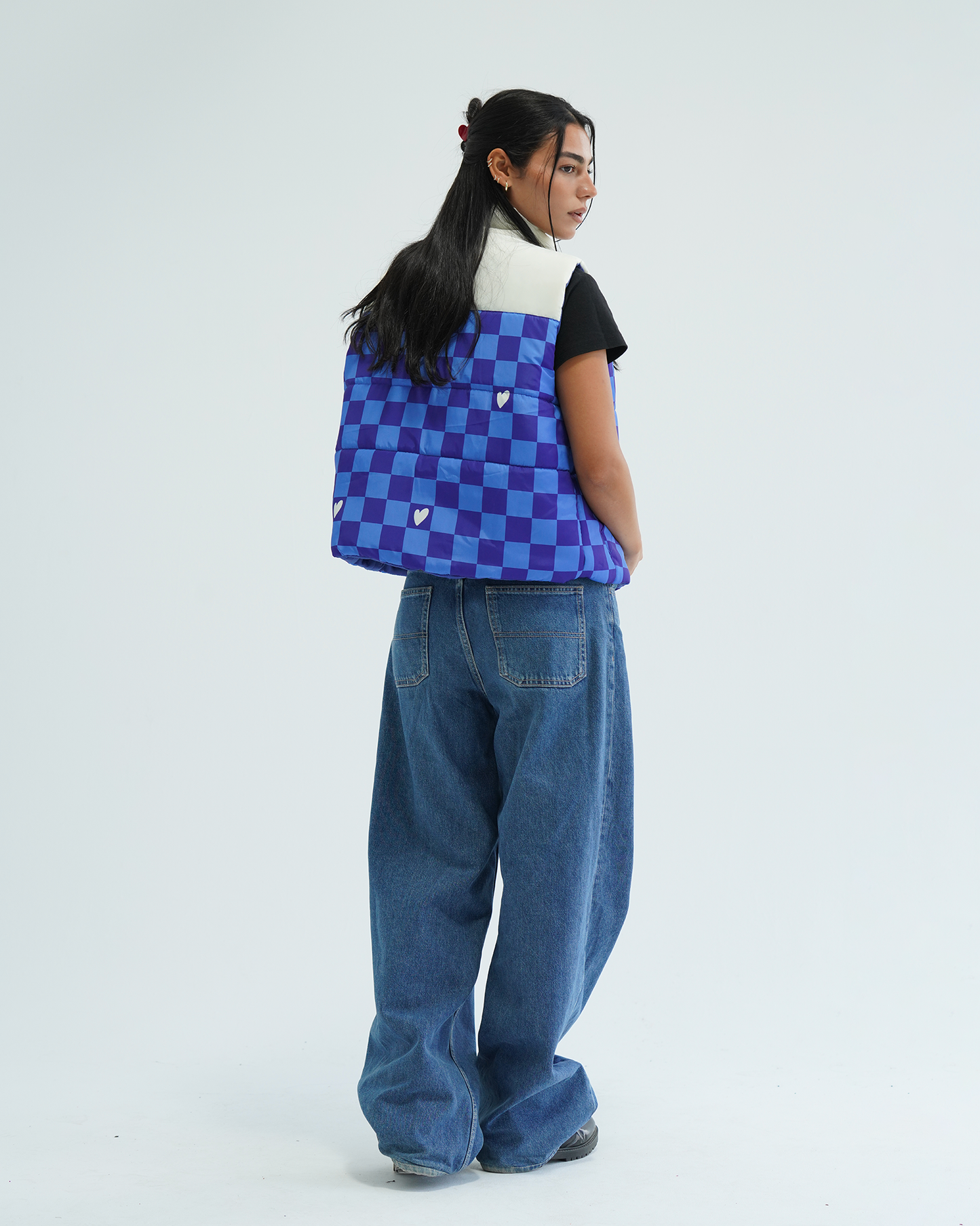 Blue Heart Puffer Vest