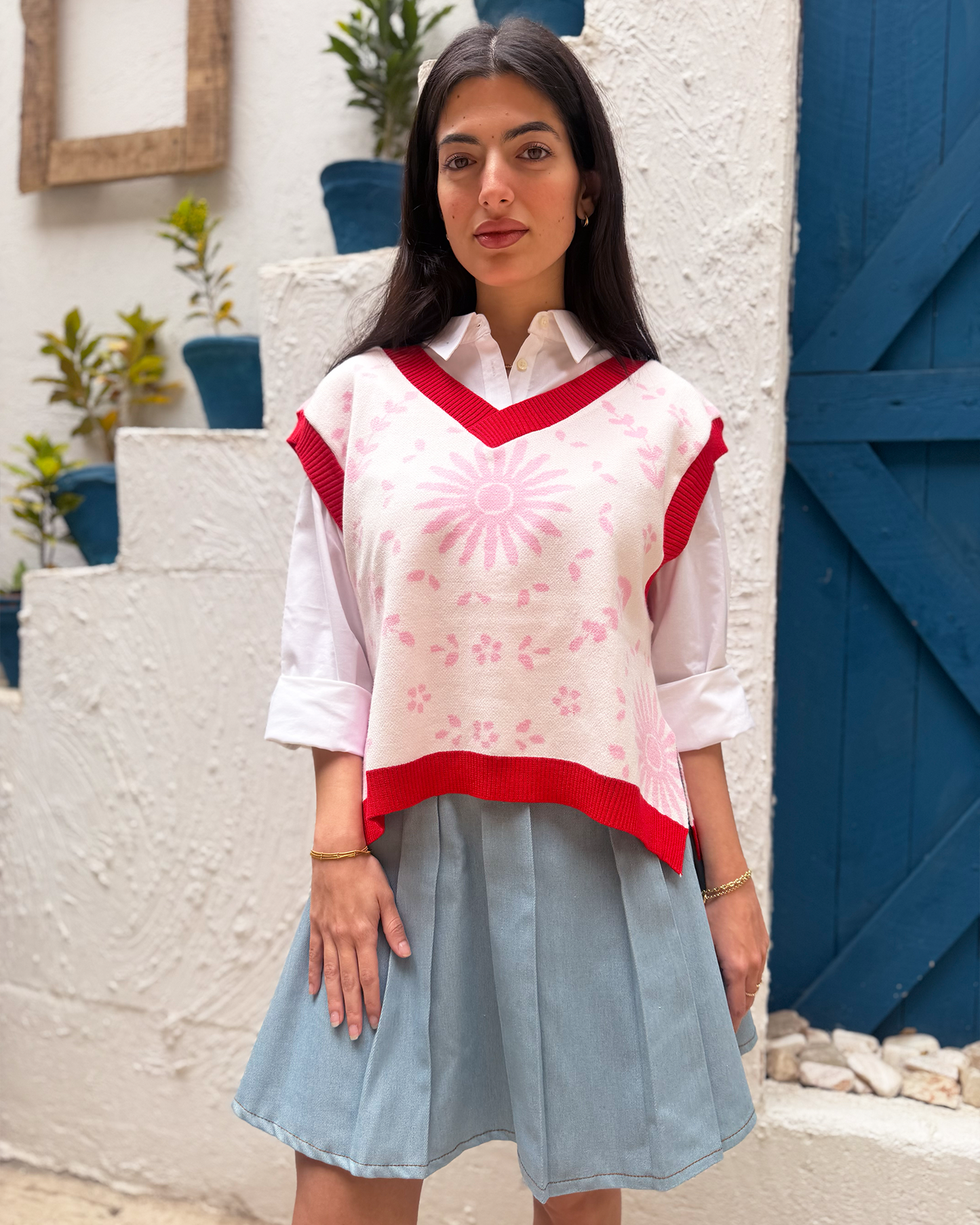 Pink Ceramic Knit Vest