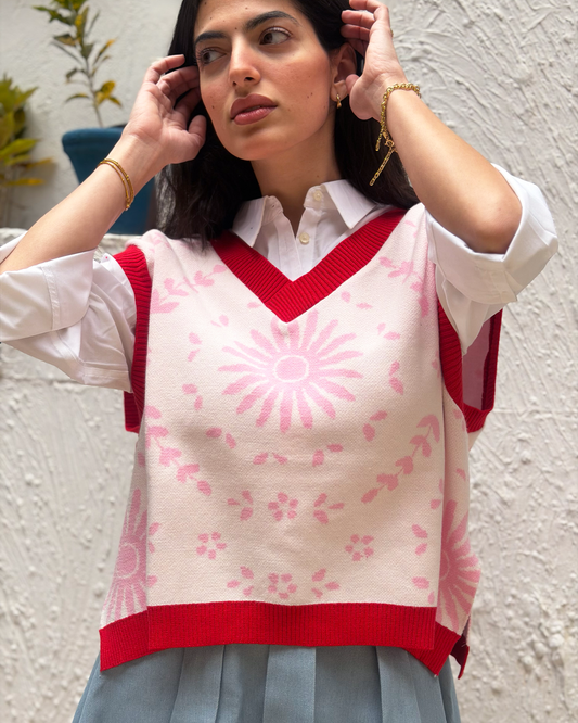 Pink Ceramic Knit Vest