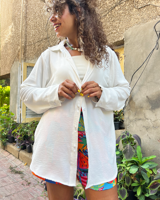 White Loose Oversized Shirt