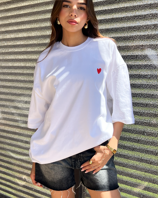 White Heart Oversized T-shirt