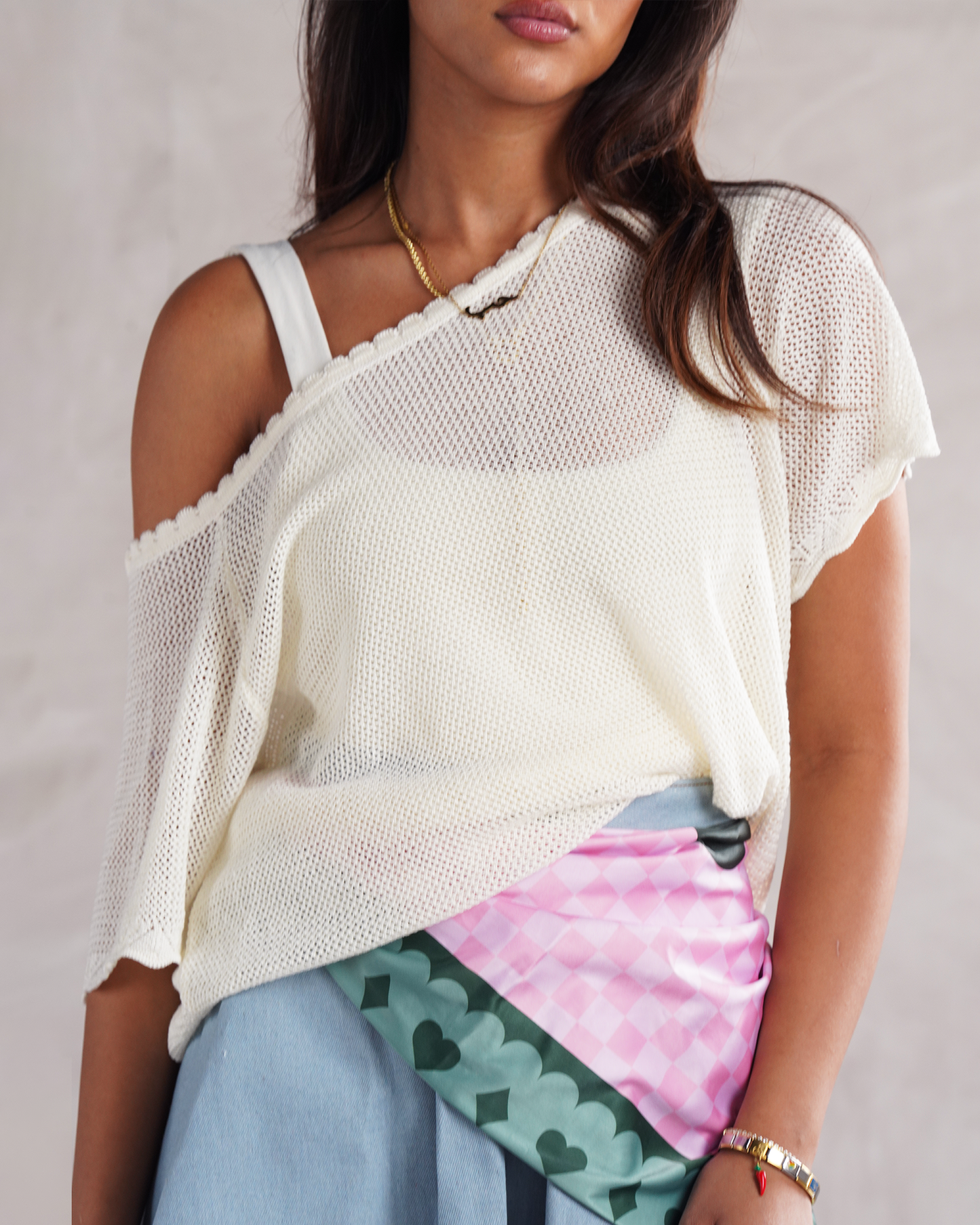 White Knit T-shirt