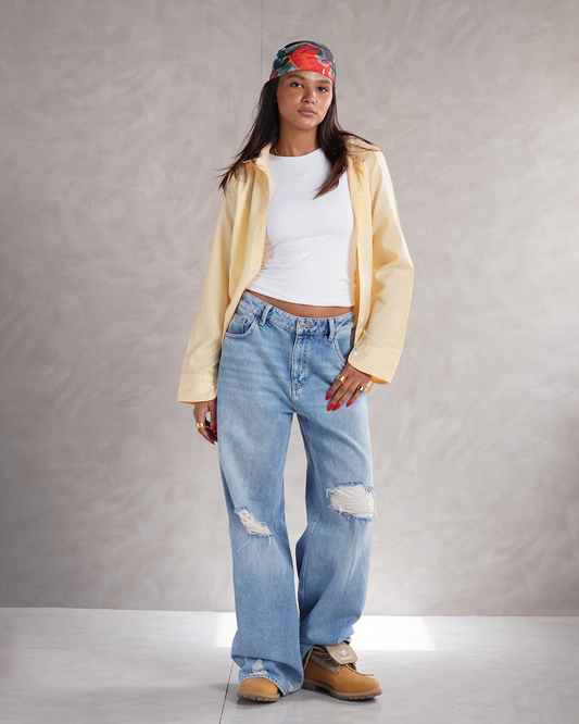 Yellow Pinstriped Shirt