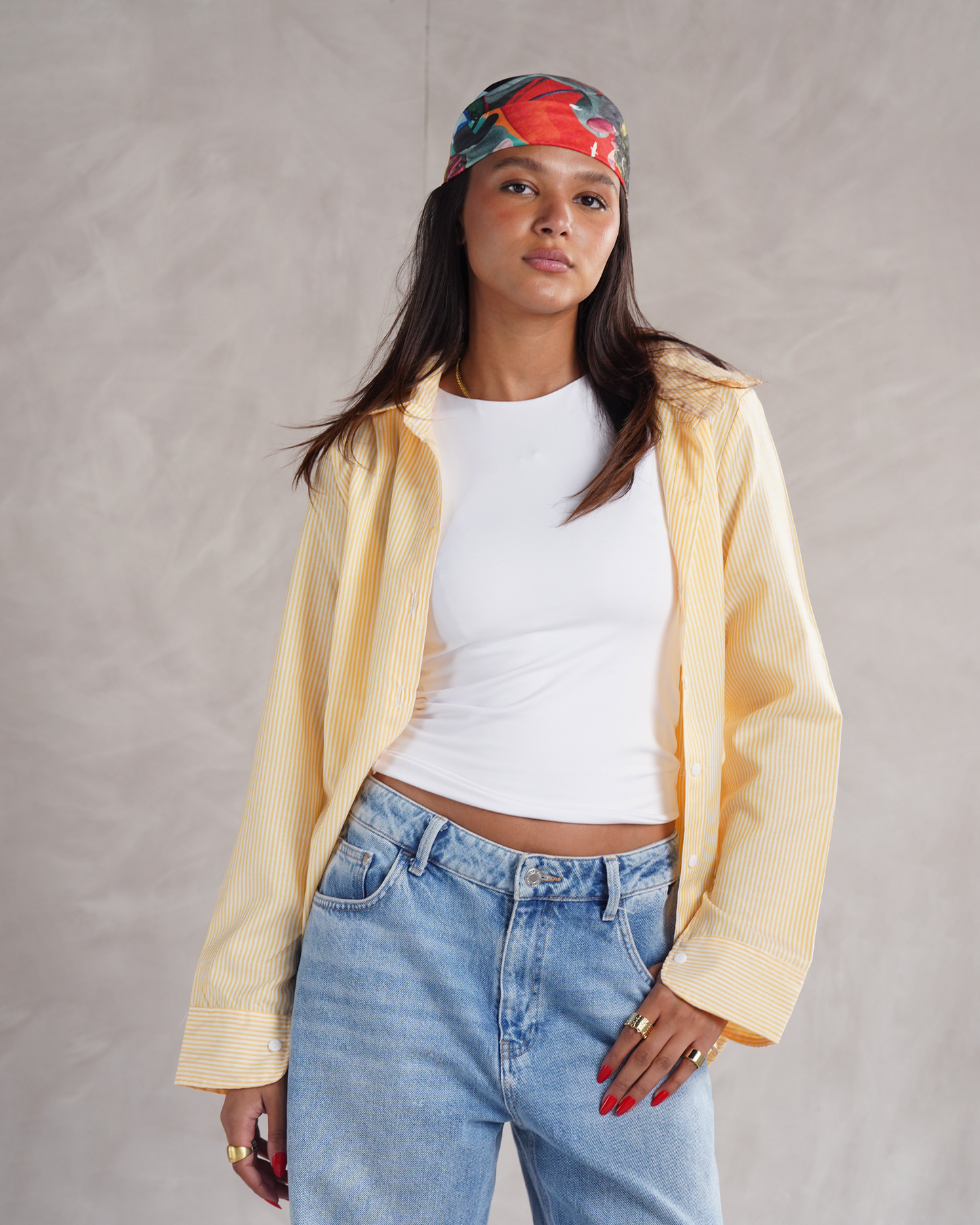 Yellow Pinstriped Shirt