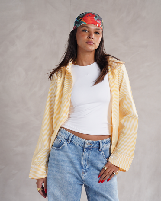 Yellow Pinstriped Shirt