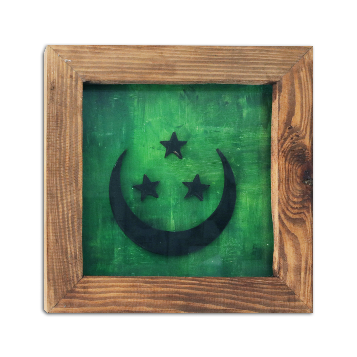 Egyptian Flag Green Square Painting