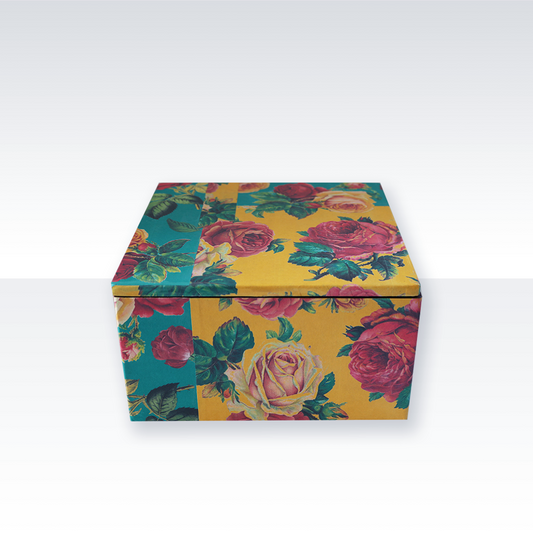 Floral Decoupage Box - Square
