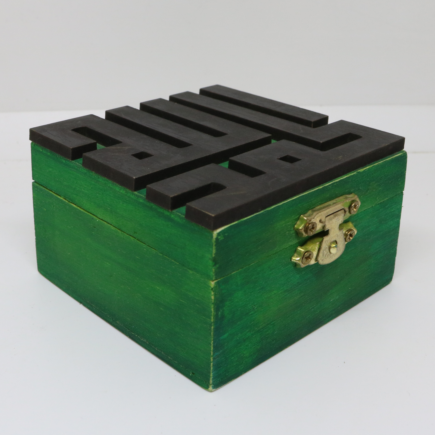 الحمد لله Alhamdolillah Small Wooden Gift Box - Green