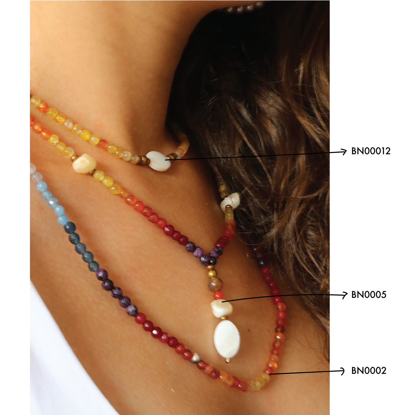 Stackable Stone Necklace - BN0002
