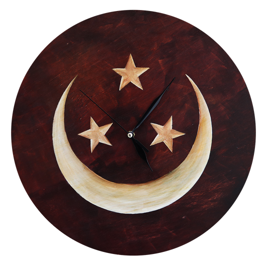 Red Egyptian Flag Wall Clock