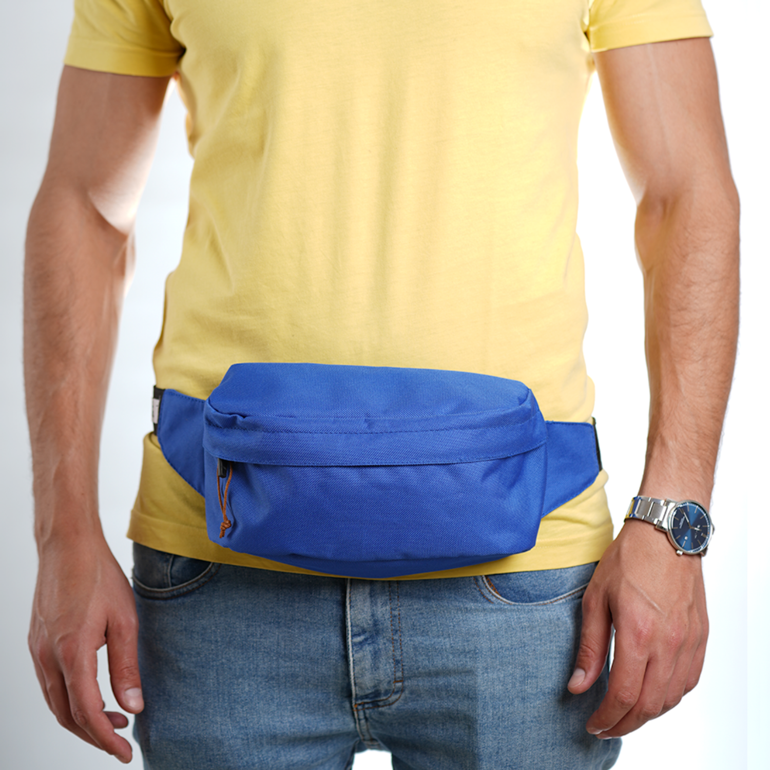 Blue and sales yellow fanny pack