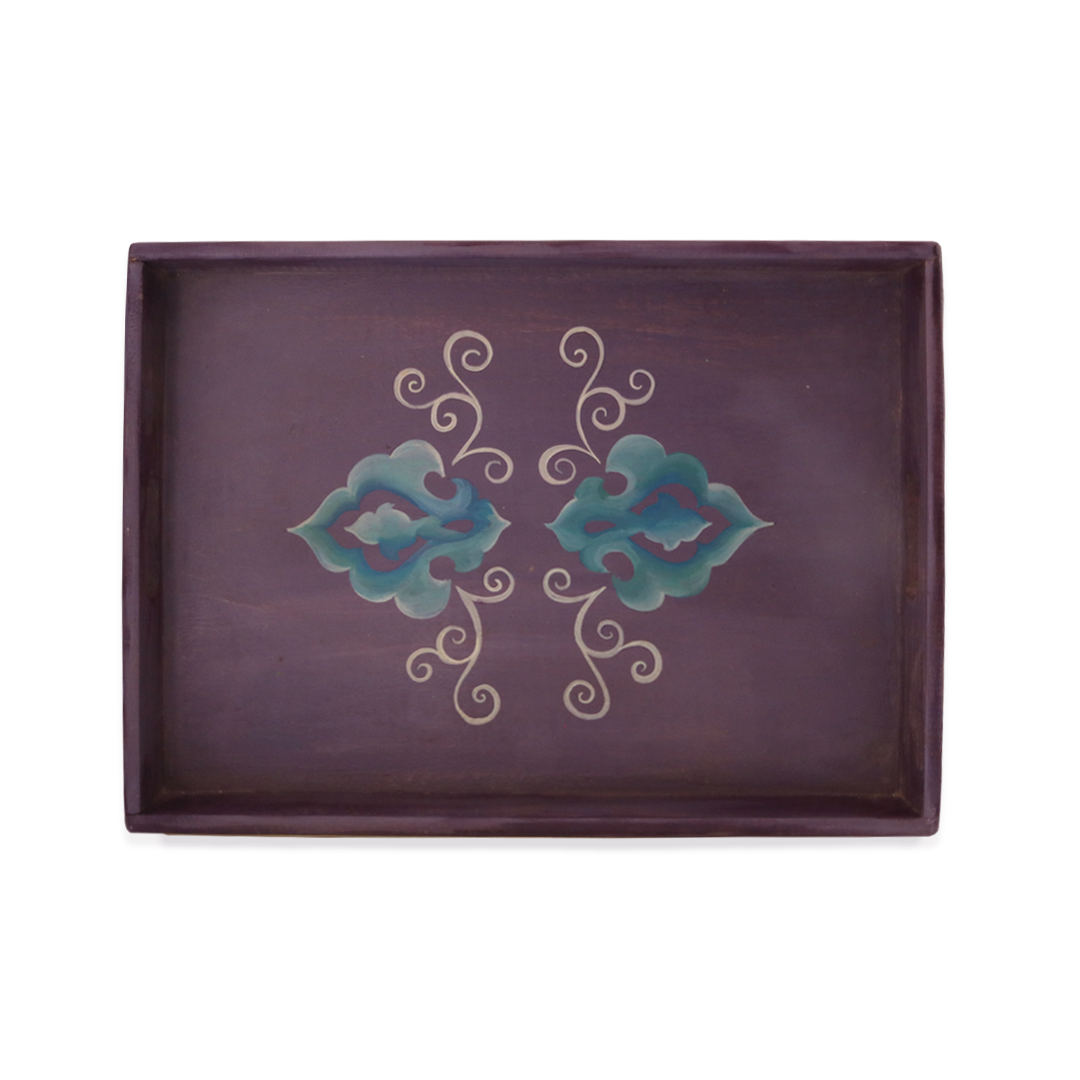 Islamic Hand-Painted Tray - Purple