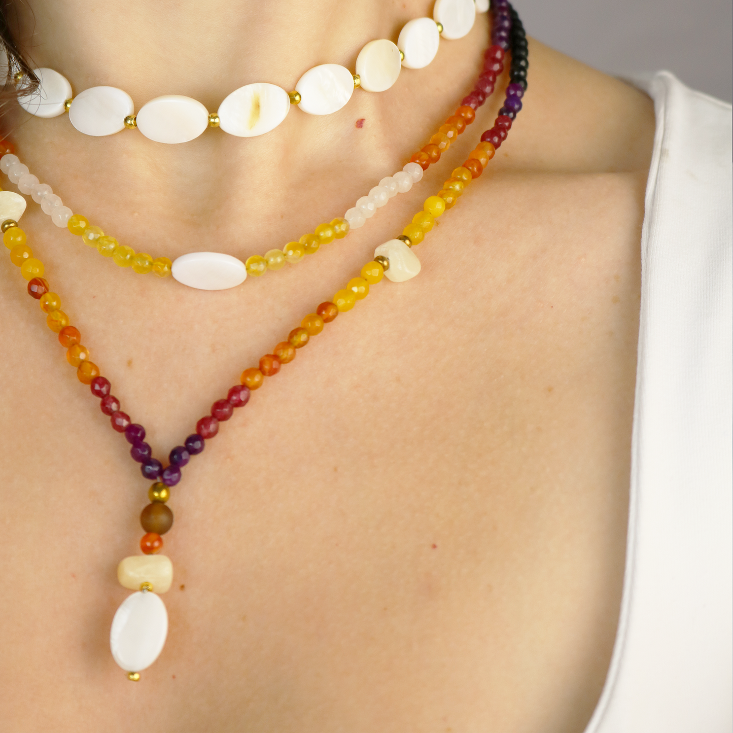 Stackable Stone Necklace - BN0005